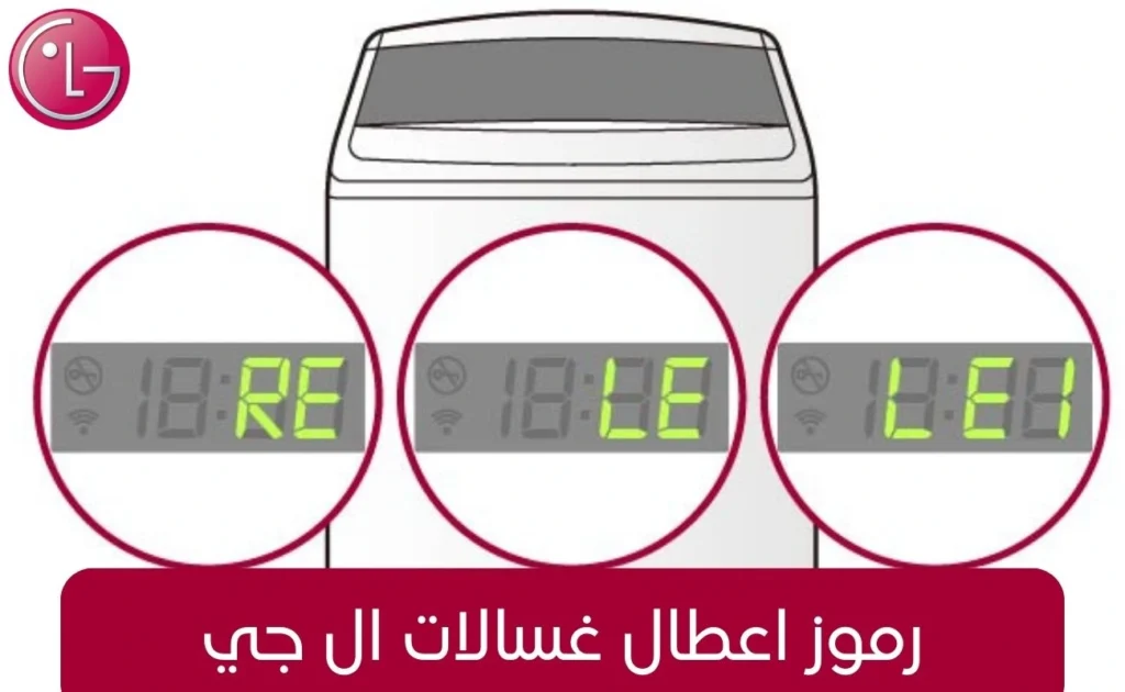 رموز اعطال غسالات ال جي